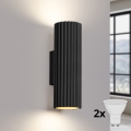 Brilagi - CRESTO LED Wall Light 2xGU10/10W/230V 20 cm Black