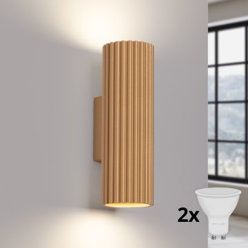 Brilagi - CRESTO LED Wall Light 2xGU10/10W/230V 20 cm Gold