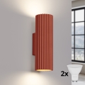 Brilagi - CRESTO LED Wall Light 2xGU10/10W/230V 20 cm Red