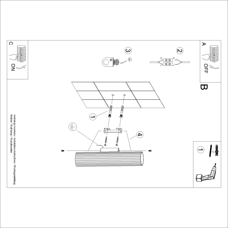 Brilagi - CRESTO LED Wall Light 2xGU10/10W/230V, 30 cm, Brown