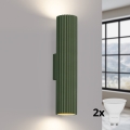 Brilagi - CRESTO LED Wall Light 2xGU10/10W/230V 30 cm green