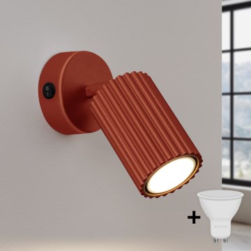 Brilagi - CRESTO LED wall-mounted spotlight 1xGU10/10W/230V red
