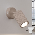 Brilagi - CRESTO LED wall-mounted spotlight 1xGU10/10W/230V taupe