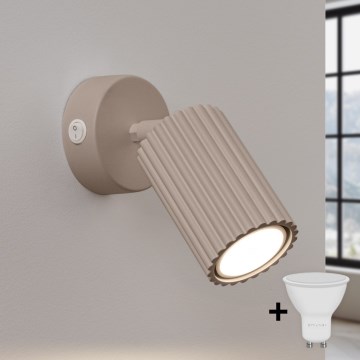 Brilagi - CRESTO LED wall-mounted spotlight 1xGU10/10W/230V taupe