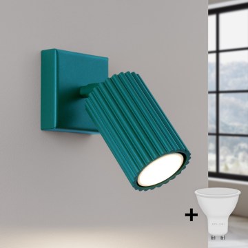 Brilagi - CRESTO LED wall-mounted spotlight 1xGU10/10W/230V turquoise