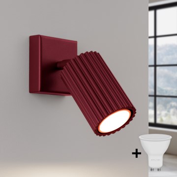 Brilagi - CRESTO LED Wall Spotlight 1xGU10/10W/230V, Burgundy