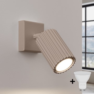 Brilagi - CRESTO LED Wall Spotlight 1xGU10/10W/230V taupe