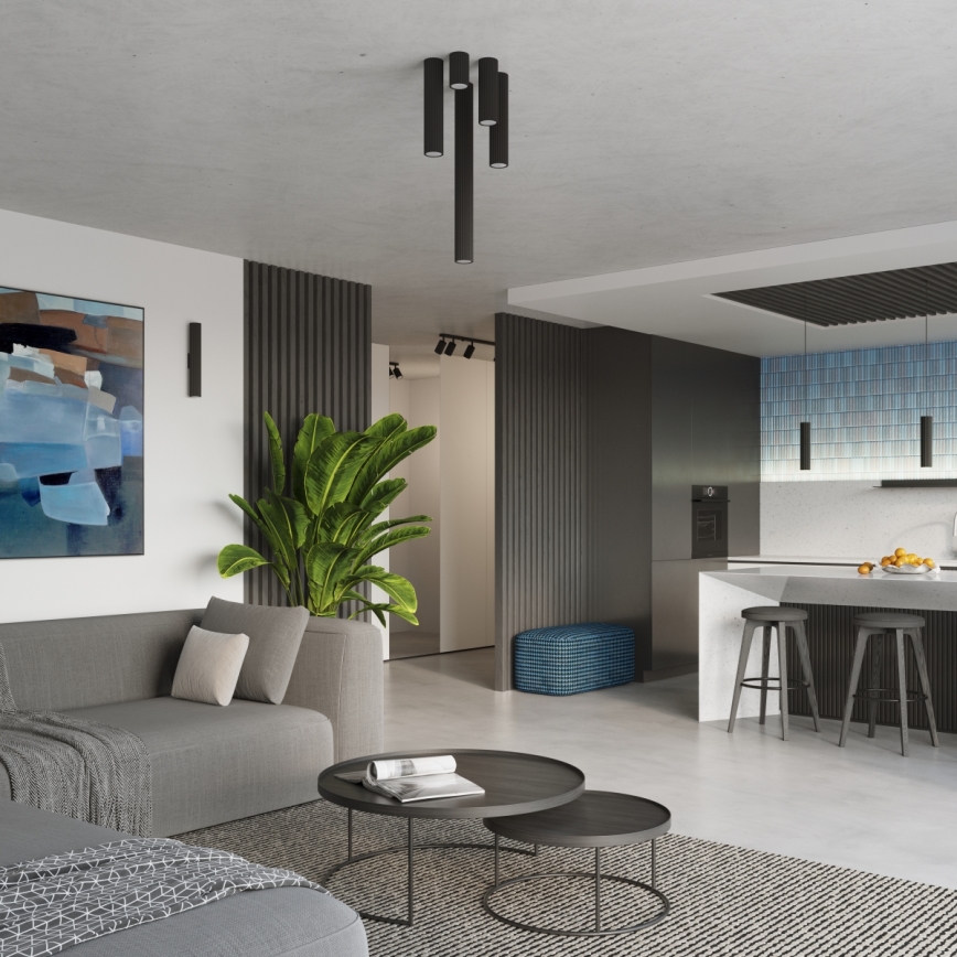 Brilagi - CRESTO Spotlight 1x GU10/10W/230V, 20 cm, Black