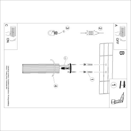 Brilagi - CRESTO Spotlight 1x GU10/10W/230V, 30 cm, Gold