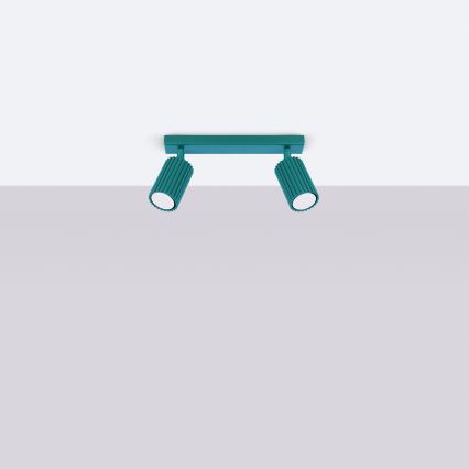 Brilagi - CRESTO Spotlight 2x GU10/10W/230V, Turquoise