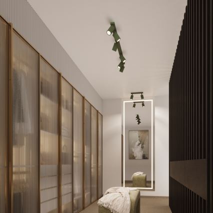 Brilagi - CRESTO spotlight 2xGU10/10W/230V green