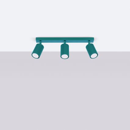 Brilagi - CRESTO Spotlight 3xGU10/10W/230V Turquoise