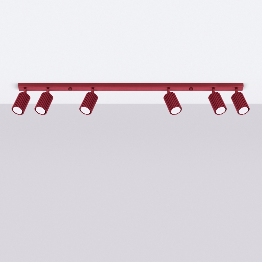 Brilagi - CRESTO Spotlight 6xGU10/10W/230V burgundy