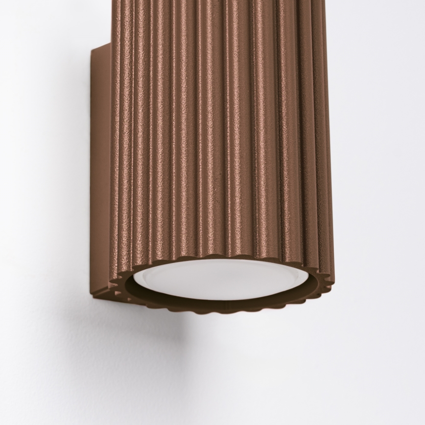 Brilagi - CRESTO Wall Light 1xGU10/10W/230V 10 cm Brown