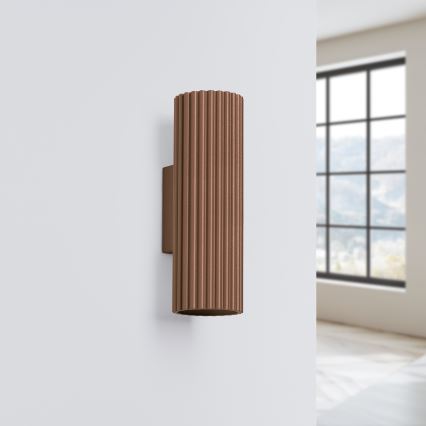 Brilagi - CRESTO Wall Light 2x GU10/10W/230V, 20 cm, Brown