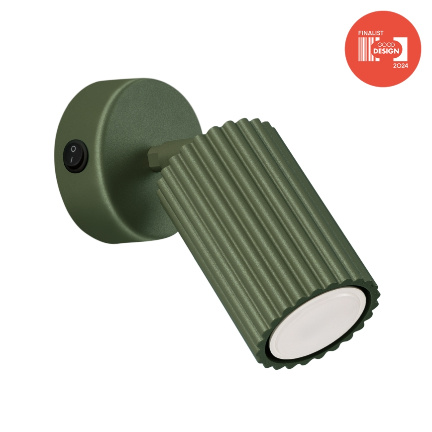 Brilagi - CRESTO Wall Spotlight 1x GU10/10W/230V, Green