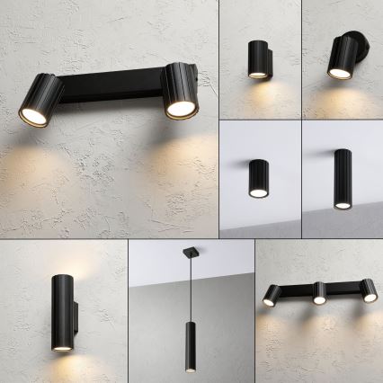 Brilagi - CRISPINA Black Spotlight 2xGU10/10W/230V