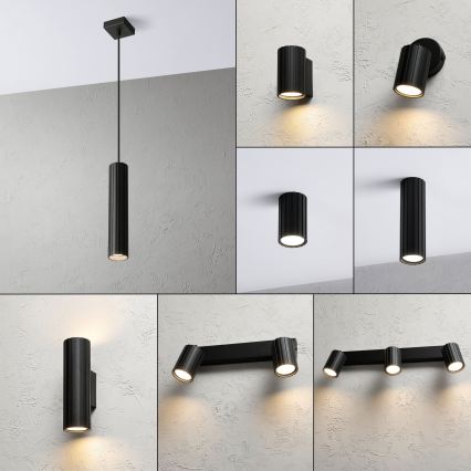 Brilagi - CRISPINA Cable Pendant Light 1xGU10/10W/230V Black