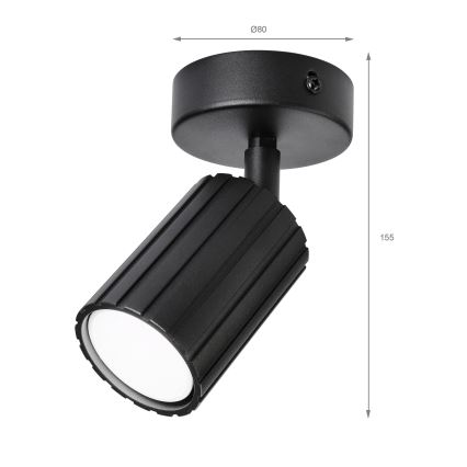 Brilagi - CRISPINA Spotlight 1x GU10/10W/230V, Black