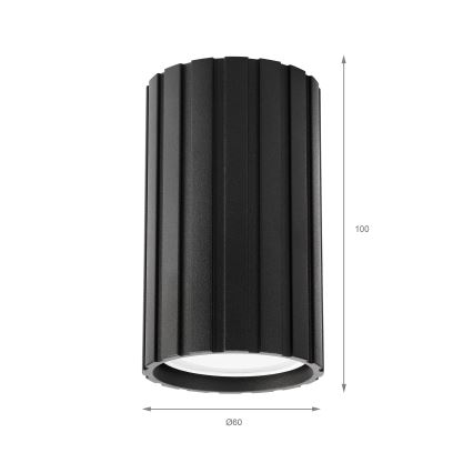 Brilagi - CRISPINA Spotlight 1xGU10/10W/230V 10 cm Black