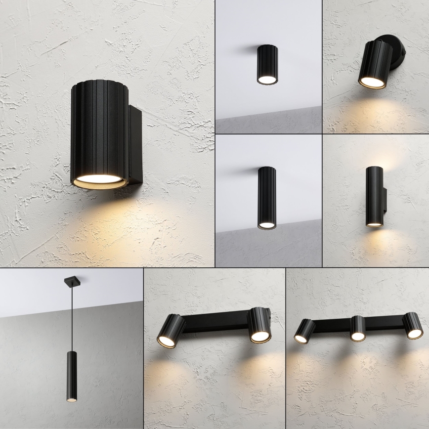 Brilagi - CRISPINA Wall light 1xGU10/10W/230V 10 cm black