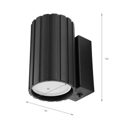 Brilagi - CRISPINA Wall light 1xGU10/10W/230V 10 cm black