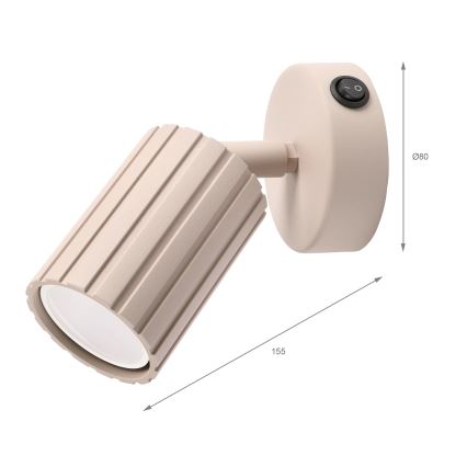 Brilagi - CRISPINA wall-mounted spotlight 1xGU10/10W/230V beige
