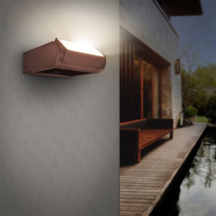 Brilagi - CROTONE LED Outdoor Wall Light, 7W, 230V, Brown, IP54