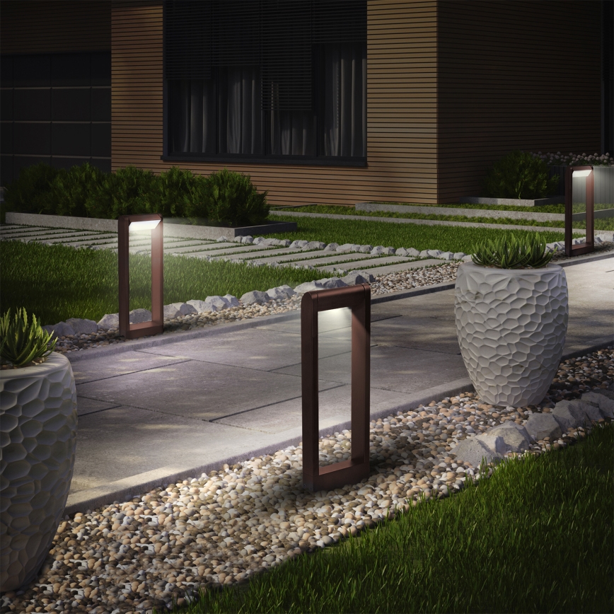 Brilagi - CROTONE Outdoor LED Lamp 7W/230V, Brown, IP54, 50 cm