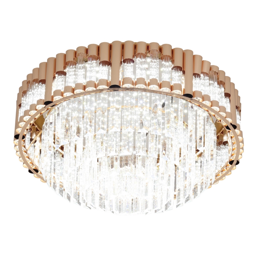 Brilagi - Dimmable CROWN LED Ceiling Light, 41W/230V, 3000-6000K, Ø 48 cm, Gold + Remote Control