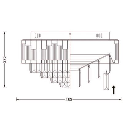 Brilagi - Dimmable CROWN LED Ceiling Light, 41W/230V, 3000-6000K, Ø 48 cm, Gold + Remote Control