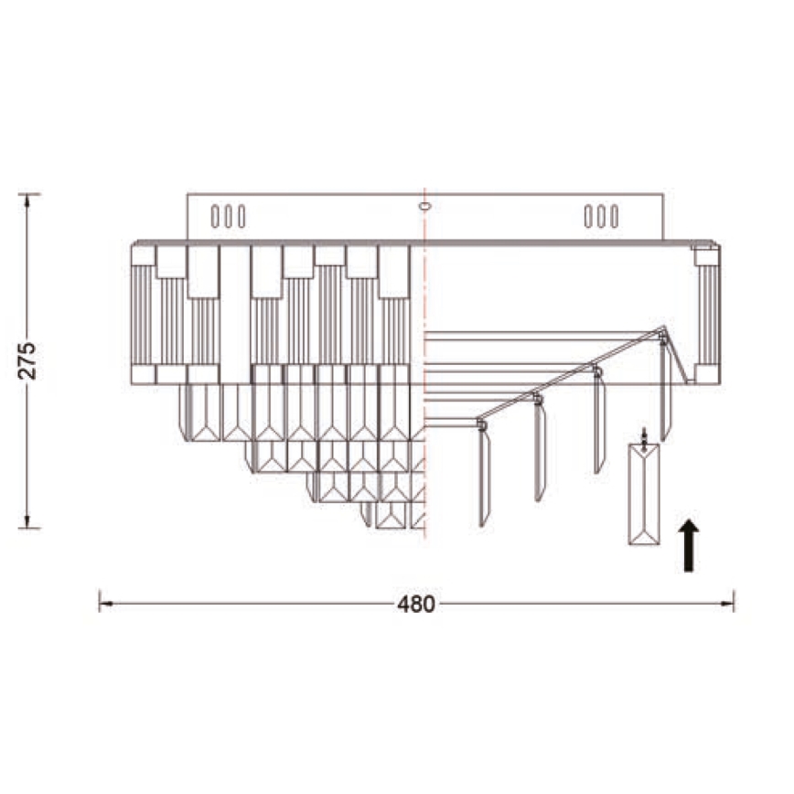 Brilagi - Dimmable CROWN LED Ceiling Light, 41W/230V, 3000-6000K, Ø 48 cm, Gold + Remote Control