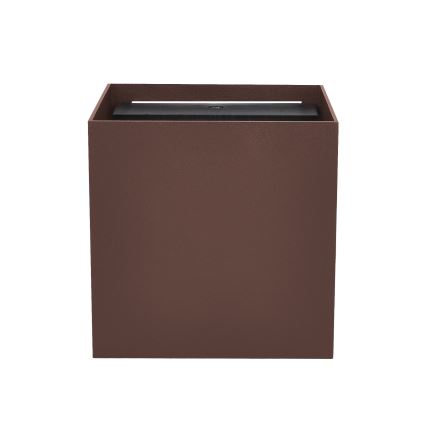 Brilagi - CUBE LED Outdoor Wall Light 6W/230V, Brown, IP54