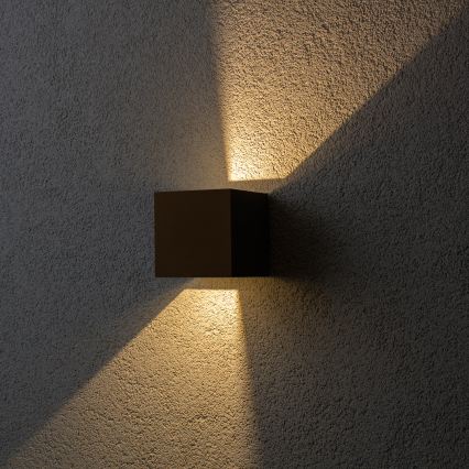 BRILAGI - CUBE LED Outdoor Wall Light 6W/230V, Brown, IP54