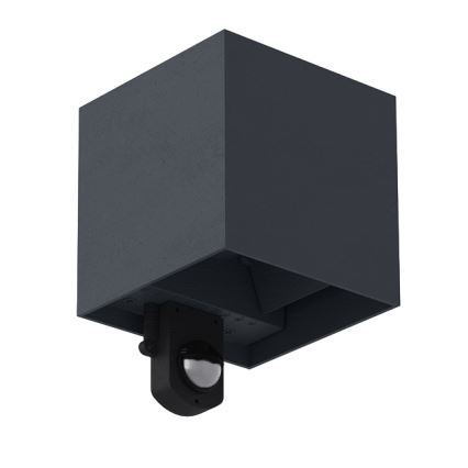 Brilagi - LED Outdoor wall light with sensor CUBE LED/6W/230V anthracite IP65