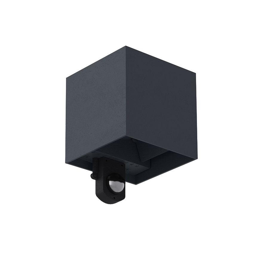 Brilagi - LED Outdoor wall light with sensor CUBE LED/6W/230V anthracite IP65