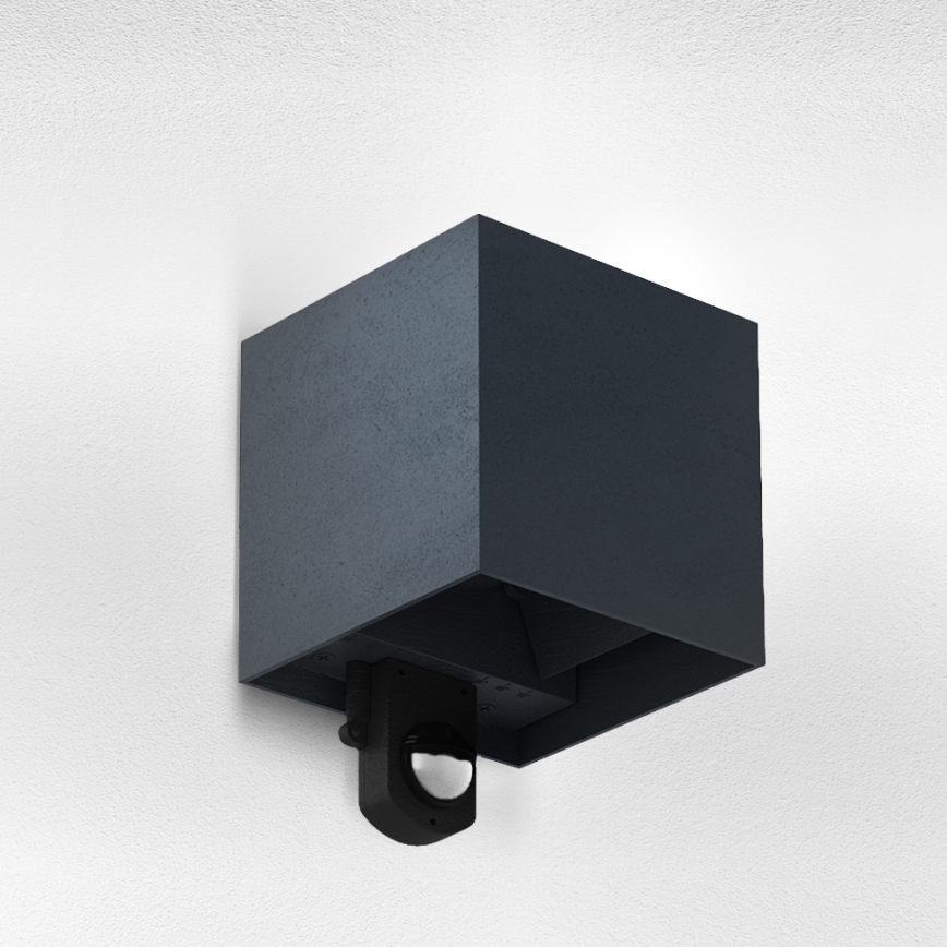 Brilagi - LED Outdoor wall light with sensor CUBE LED/6W/230V anthracite IP65