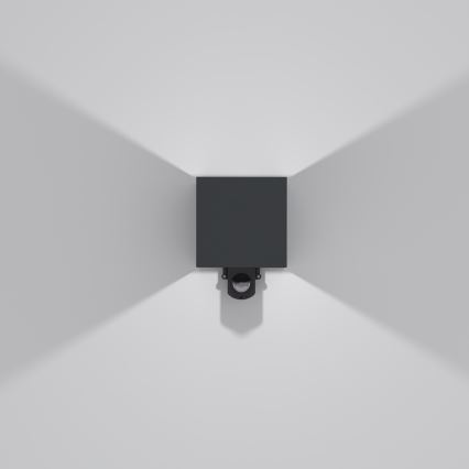 Brilagi - LED Outdoor wall light with sensor CUBE LED/6W/230V anthracite IP65