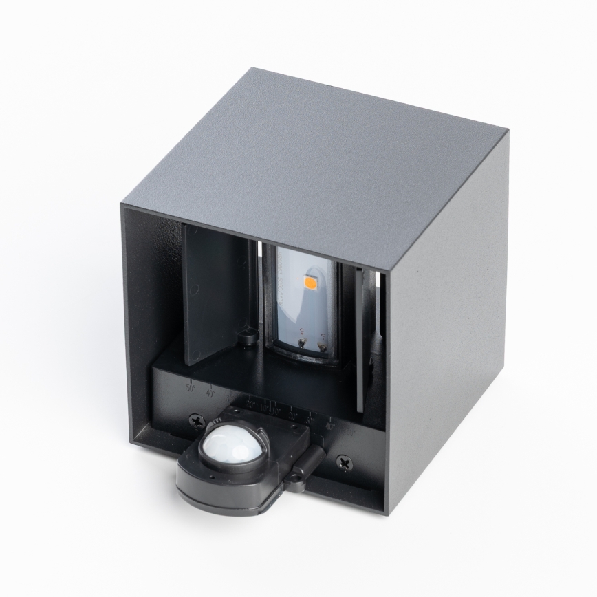 BRILAGI - LED Outdoor wall light with sensor CUBE LED/6W/230V anthracite IP65