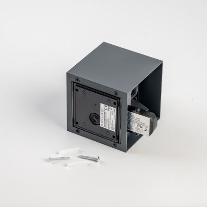 BRILAGI - LED Outdoor wall light with sensor CUBE LED/6W/230V anthracite IP65