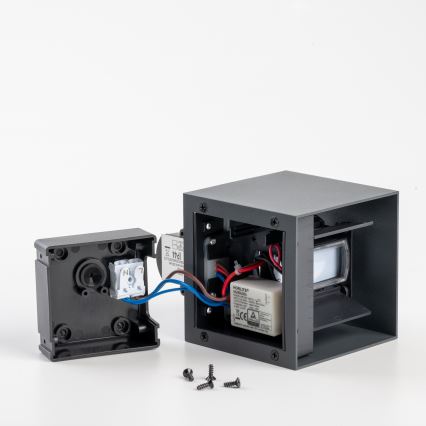 BRILAGI - LED Outdoor wall light with sensor CUBE LED/6W/230V anthracite IP65