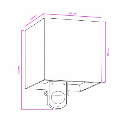 BRILAGI - LED Outdoor wall light with sensor CUBE LED/6W/230V anthracite IP65