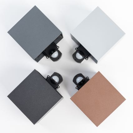 BRILAGI - LED Outdoor wall light with sensor CUBE LED/6W/230V anthracite IP65