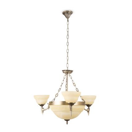 BRILAGI - DAHLIA Chain-Hung Chandelier, 6×E27/40W/230V, Ø 74 cm, Brass