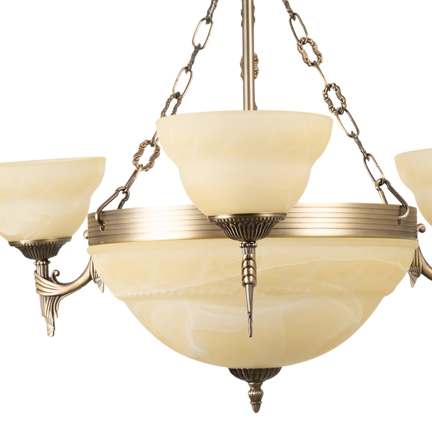 BRILAGI - DAHLIA Chain-Hung Chandelier, 6×E27/40W/230V, Ø 74 cm, Brass
