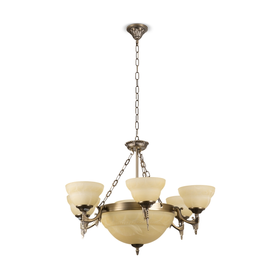 BRILAGI - DAHLIA Chain-Hung Chandelier 9xE27/40W/230V Ø74 cm, Brass