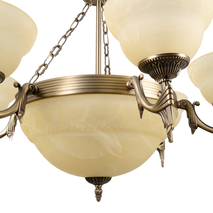 BRILAGI - DAHLIA Chain-Hung Chandelier 9xE27/40W/230V Ø74 cm, Brass