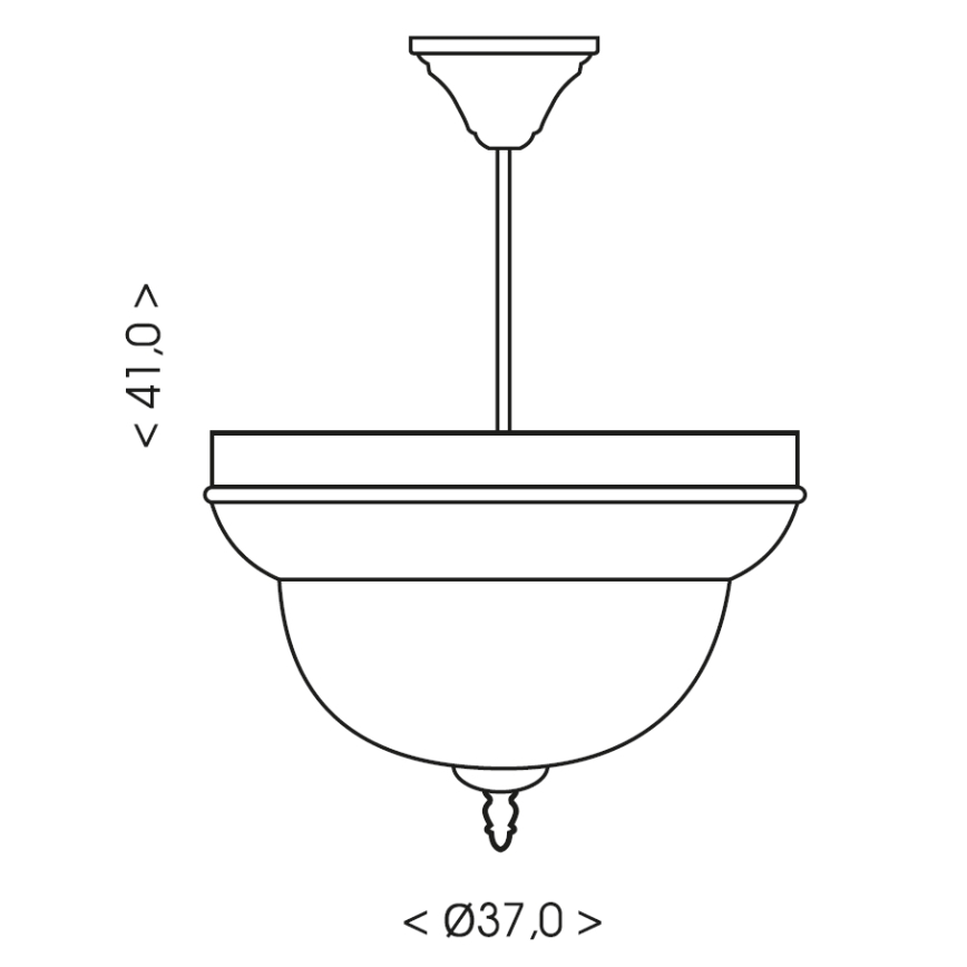 Brilagi - DAHLIA Rod Chandelier 3×E27/40W/230V Ø 37 cm Brass