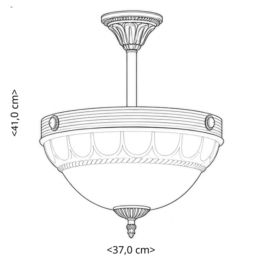 BRILAGI - DAHLIA Rod Chandelier 3×E27/40W/230V Ø 37 cm Brass