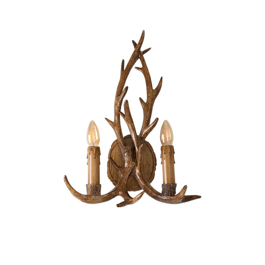 Brilagi - DEER Antler Wall Light 2xE14/10W/230V